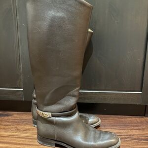 Gucci Brown Leather Riding Boots 37 1/2